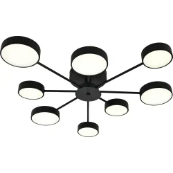 Victoria Lighting Люстра светодиодная с пультом 112 Вт черный Wood/PL8 black