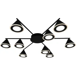 Victoria Lighting Люстра стельова 9x12 Вт GX53 чорний French/PL9 black