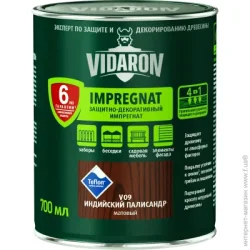 Vidaron Импрегнат Защитно-декоративный индийский палисандр V09 мат 0,7 л