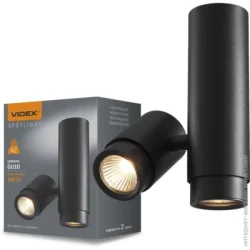 Светильник точечный поворотный Videx под лампу 2xGU10 VL-SPF07-B Черный (26841)