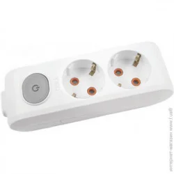 Колодка для удлинителя Viko Колодка 16 А 230 В с заземлением 2 гн. белый 90118200