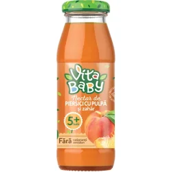 Нектар Vita Baby Персиковий з м'якоттю та цукром 200 мл (4840022004367)