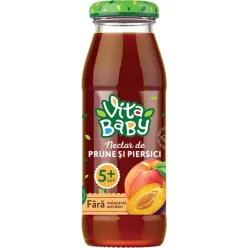 Нектар Vita Baby Сливово-персиковий з м'якоттю та цукром 200 мл (4840022004336)