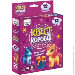 Vladi Toys Настольная игра "Квест в коробке Единорожки" VT5902-01 инструкция 12 карточек с заданиями