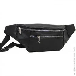 На пояс Wallaby Поясная сумка, бананка из эко кожи 5345 черная (5345 black)