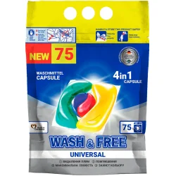 Капсулы для стирки Wash&Free 75 шт (4260637722980)