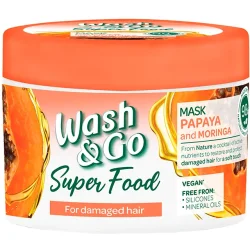 Маска для волосся Wash&Go Super Food з папаєю та морингою 300 мл