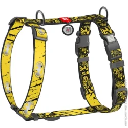 Шлея Waudog Шлейка анатомическая рисунок "Бэтмен Эскиз" L Ш25 мм А 51-85