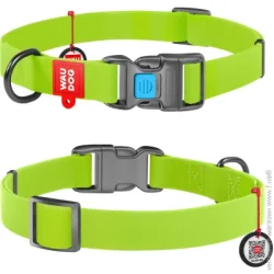 Waudog Ошейник Waterproof водостойкий 2,5х35-58 см салатовый
