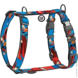 Шлея Waudog Шлейка анатомическая рисунок "Сила Супермена" XL Ш25 мм А 60-100 см В 68-100