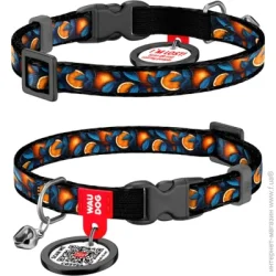 Waudog Ошейник рисунок "Апельсины" пластиковый фастекс XS Ш10 мм Д20-30 см