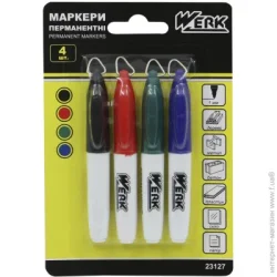 Маркер Werk (23127) Маркери перманентні набір 4 кольори WERK (120272)