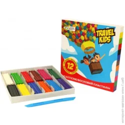 Western Industrial Group Пластилин восковый Travel Kids 12 цветов 144 г (331011/TK)
