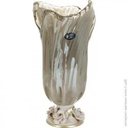 White Cristal Ваза Nabil grey 21x44x21 см 44 см серая VS1225/GRY/BC