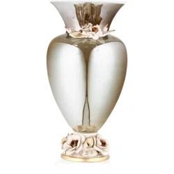 White Cristal Ваза стеклянная Roberto Grigio Grey 42 см VS 2750