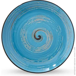 Дрібна столова для закусок Wilmax Spiral Blue 25,5 см  (WL-669614/A)