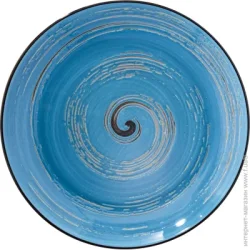 Глибока столова (супова) для спагетті Wilmax Spiral Blue 25,5 см  (WL-669627/A)
