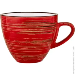 Чашка Wilmax Чашка для кави Spiral Red 110 мл WL-669234 / A - порцеляна