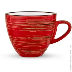 Чашка Wilmax Чашка для капучино Spiral Red 190 мл WL-669235 / A - порцеляна