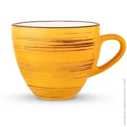 Чашка Wilmax Чашка для кави Spiral Yellow 110 мл WL-669434 / A - порцеляна