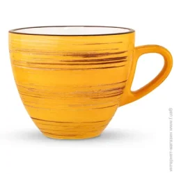 Чашка Wilmax Чашка для капучино Spiral Yellow 190 мл WL-669435 / A - порцеляна