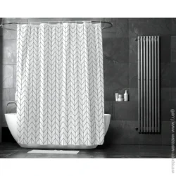 Шторка на ванну Woko Шторка для ванны LINE с кольцами 180х180 см WK7128A