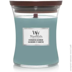Woodwick Свічка ароматична Medium Evergreen Cashmere (Вічнозелений Кашемір) 275г