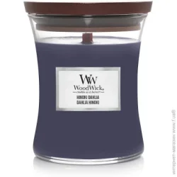 Свеча Woodwick Свічка ароматична Medium Hinoki Dahlia (Хінокі Далія) 275г