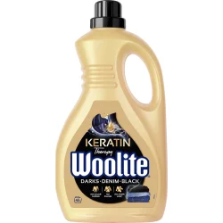 Гель для стирки для чёрных и темных вещей Woolite для джинсовых тканей с кератином 2700 мл (5900627090482)