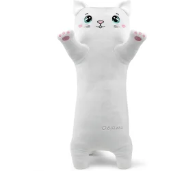 Мягкая игрушка Wp Merchandise Подушка-обнимашка Кот Снежок белый 77 см (FWPKITYSNOW23WT00)