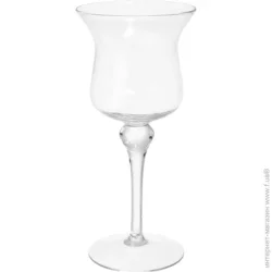 Wrzesniak Glassworks Подсвечник стеклянный Тюльпан 17.5х39 см 15-627B