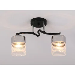Wunderlicht Люстра потолочная Hamm 2x60 Вт E27 черный KK9072-42