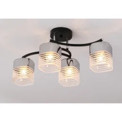 Wunderlicht Люстра потолочная Hamm 4x60 Вт E27 черный KK9072-44