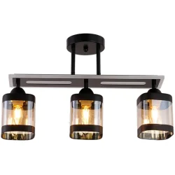 Wunderlicht Люстра стельова Spirit 3x60 Вт Е27 чорний KK7511-43
