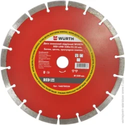 Відрізний диск Wurth Диск алмазний відрізний Red Line 230x2, 4x22, 2 бетон, цегла, тротуарна плитка 1668700230