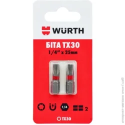 Wurth Біта TX30х25 мм 1/4" 2 шт. 16143130902
