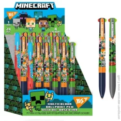 YES Ручка шариковая Minecraft Boom 0,5 мм 4 цвета