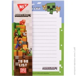 YES Бумага для заметок на магните To Do Minecraft