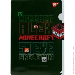 Папка-уголок A4 YES Папка-куток YES A4 з клапаном "Minecraft" (5056574402035) разноцветный