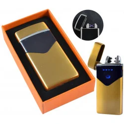 YKX Электроимпульсная Зажигалка Aura Gold (Подарочная коробка) USB (hl-223gold)