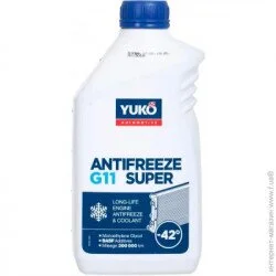 Антифриз готовый Yuko Антифриз Antifreeze Super G11 - 42 G11 готовый 1л синий 1 л
