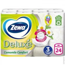 Туалетная бумага Zewa Туалетний папір Deluxe Ромашка (біла) 24 (7322541171722)