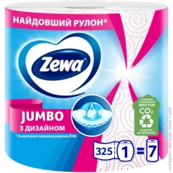 Zewa Ïàïåðîâ³ ðóøíèêè Jumbo äâîøàðîâà 1 øò.