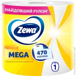 Zewa Паперові рушники Mega Roll 470 відривів двошаровий 1 шт.
