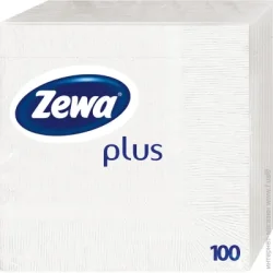 Zewa Салфетки столовые Plus 33х33 см белые 100 шт.