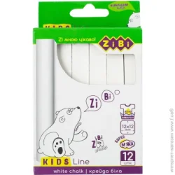 ZiBi Мел белый квадратный 12 шт. "KIDS Line" (ZB.6703-12)
