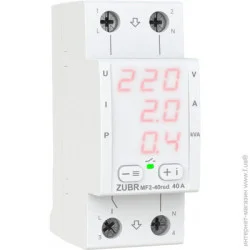 Реле напруги Zubr MF2-40 red багатофункціональне на DIN-рейку