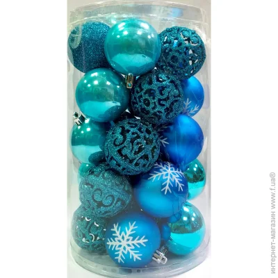 Набір ялинкових куль Завиток 22994 в асортименті d 60 мм 30 шт./уп. Набір ялинкових куль Завиток 22994 в асортименті d 60 мм 30 шт./уп.