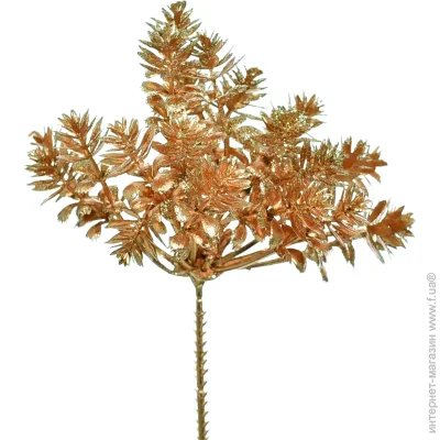 Веточка декоративная пластик золото 24 см K-709720 Веточка декоративная пластик золото 24 см K-709720