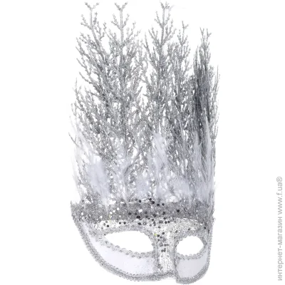 Дитячі карнавальні костюми  Маска карнавальна 29x7x30 см AWR302150 срібний для дорослих Дитячі карнавальні костюми  Маска карнавальна 29x7x30 см AWR302150 срібний для дорослих